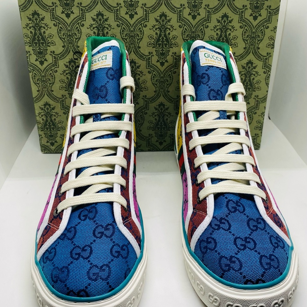 Gucci Colorful GG Pattern High-Tops Tennis 1977 - Picture 3 of 8